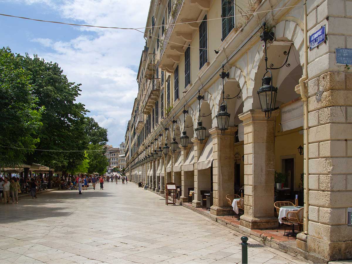 The Liston Promenade Where French Elegance Meets Greek Island Life